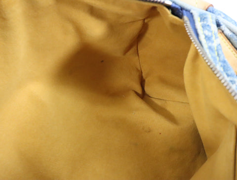 Pre-Owned #98196 Louis Vuitton Monogram Denim Neo Speedy Handbag Blue M95019