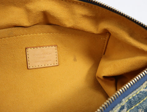 Pre-Owned #98196 Louis Vuitton Monogram Denim Neo Speedy Handbag Blue M95019