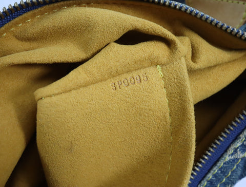 Pre-Owned #98196 Louis Vuitton Monogram Denim Neo Speedy Handbag Blue M95019