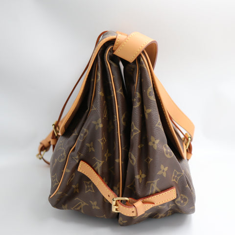 Pre-Owned #BP71439 Louis Vuitton Monogram Saumur 35 Crossbody Shoulder Bag Brown M42254