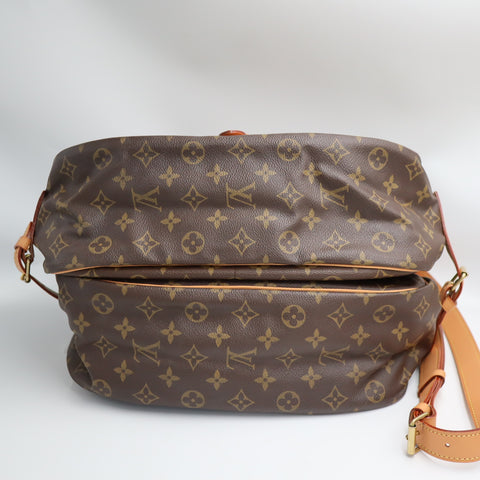 Pre-Owned #BP71439 Louis Vuitton Monogram Saumur 35 Crossbody Shoulder Bag Brown M42254