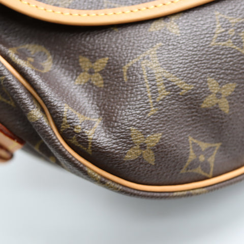 Pre-Owned #BP71439 Louis Vuitton Monogram Saumur 35 Crossbody Shoulder Bag Brown M42254