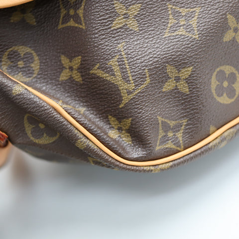 Pre-Owned #BP71439 Louis Vuitton Monogram Saumur 35 Crossbody Shoulder Bag Brown M42254