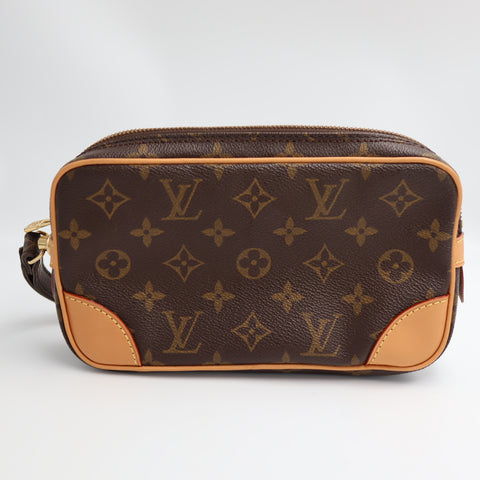 Pre-Owned #BP03160 Louis Vuitton Monogram Marly Dragonne PM Clutch Bag M51827