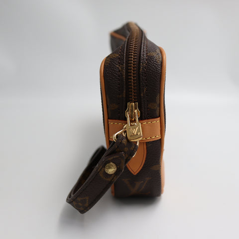 Pre-Owned #BP03160 Louis Vuitton Monogram Marly Dragonne PM Clutch Bag M51827