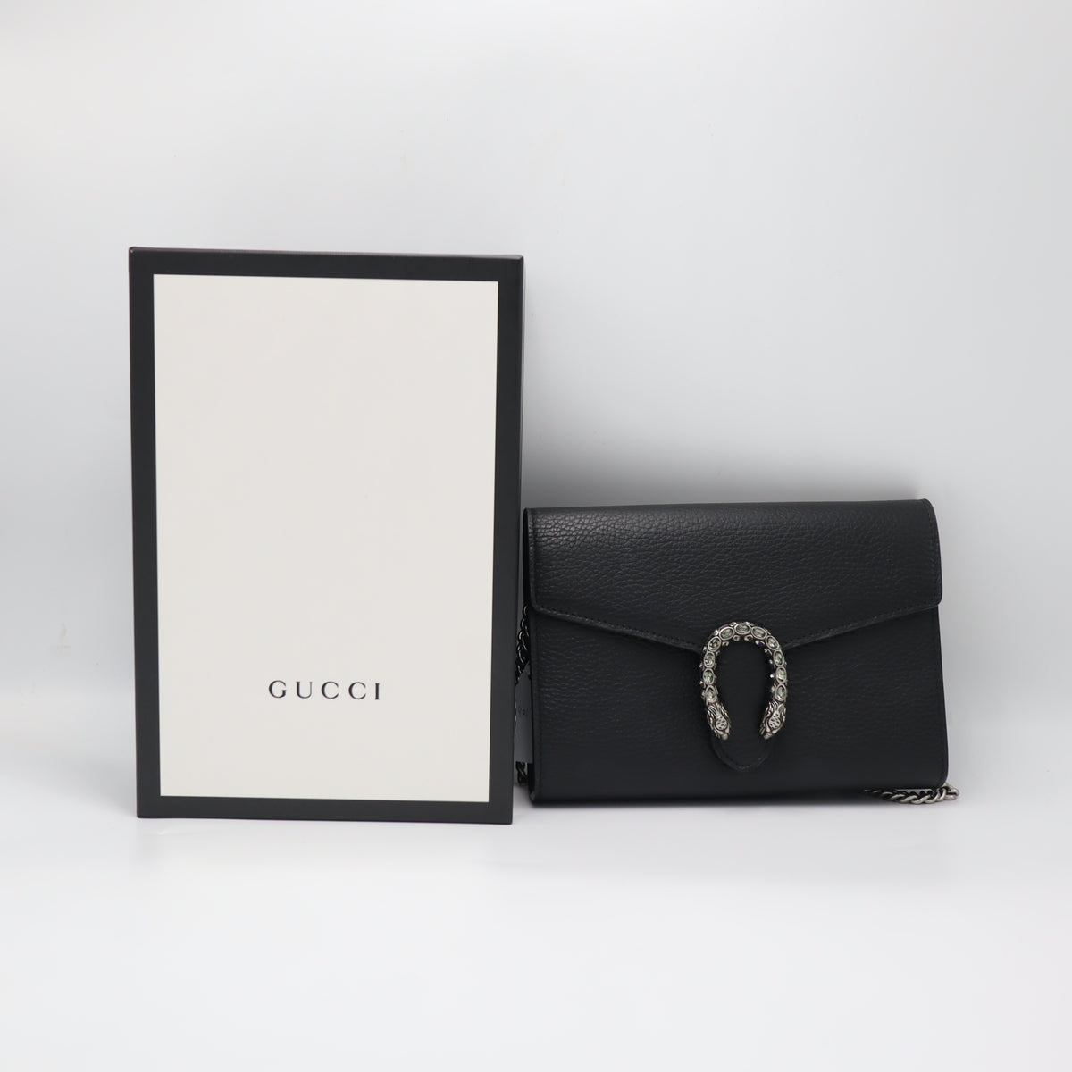 Pre-Owned #1760 GUCCI Dionysus leather crossbody chain bag clutch 476432