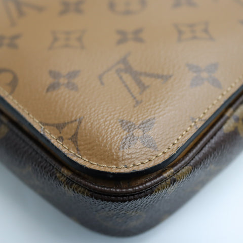  Pre-Owned #R7082508 Louis Vuitton Monogram reverse Pochette MetisMM 2way Shoulder Handbag M44876