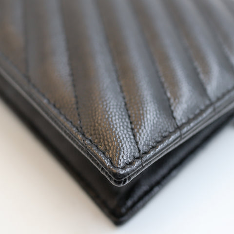 Pre-Owned #R7082504 Saint Laurent Cassandra Envelope Chain Shoulder Bag Black 742920