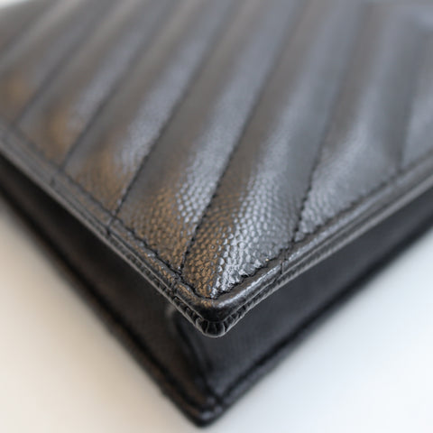 Pre-Owned #R7082504 Saint Laurent Cassandra Envelope Chain Shoulder Bag Black 742920
