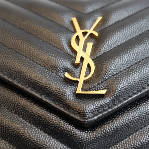 Pre-Owned #R7082504 Saint Laurent Cassandra Envelope Chain Shoulder Bag Black 742920