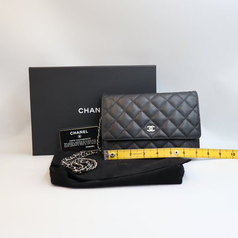 Pre-Owned #R7082505 CHANEL Caviar Classic WOC Shoulder Crossbody Bag AP0250