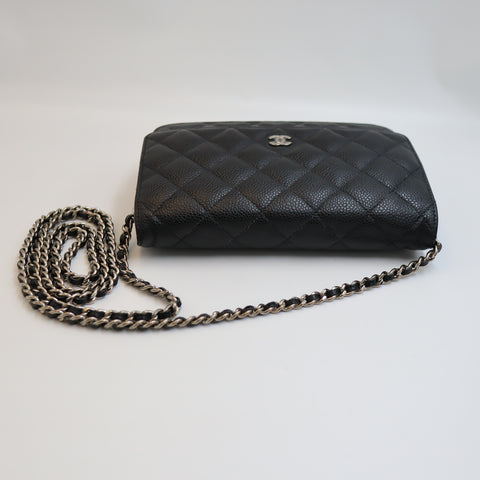 Pre-Owned #R7082505 CHANEL Caviar Classic WOC Shoulder Crossbody Bag AP0250