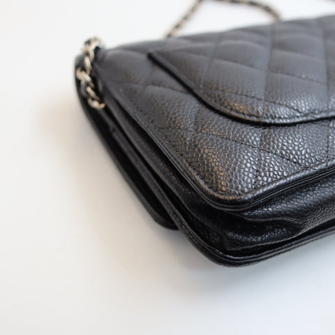 Pre-Owned #R7082505 CHANEL Caviar Classic WOC Shoulder Crossbody Bag AP0250