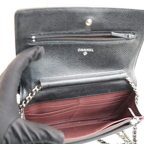 Pre-Owned #R7082505 CHANEL Caviar Classic WOC Shoulder Crossbody Bag AP0250