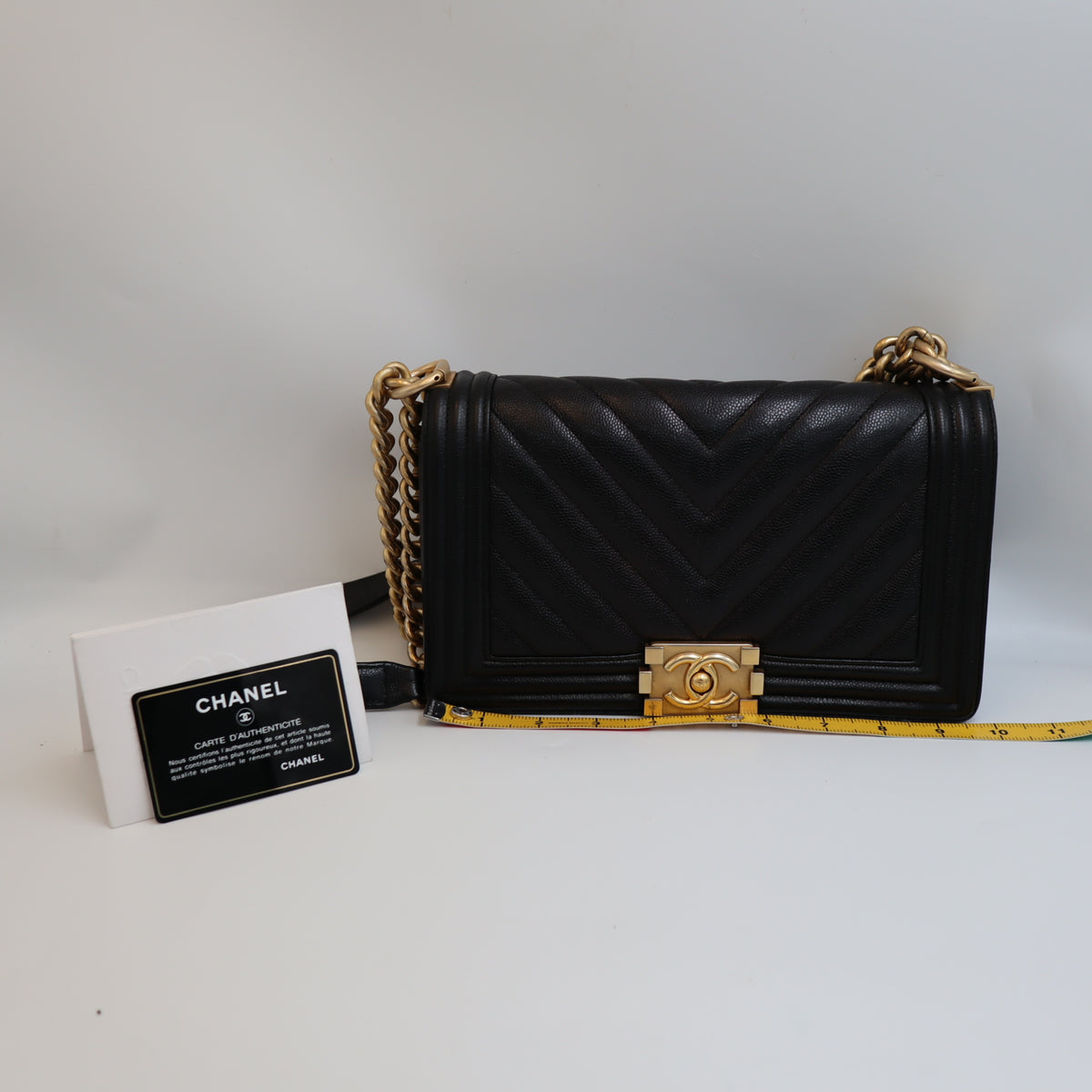 Pre-Owned #R7082507 CHANEL Boy Chanel Chain Shoulder Bag Black A67086