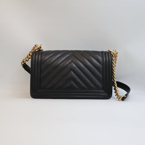 Pre-Owned #R7082507 CHANEL Boy Chanel Chain Shoulder Bag Black A67086
