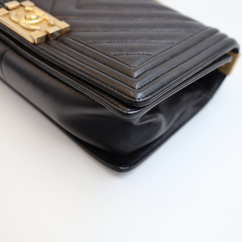 Pre-Owned #R7082507 CHANEL Boy Chanel Chain Shoulder Bag Black A67086