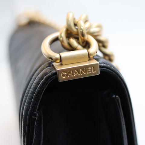 Pre-Owned #R7082507 CHANEL Boy Chanel Chain Shoulder Bag Black A67086