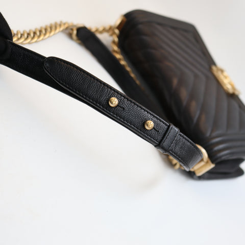 Pre-Owned #R7082507 CHANEL Boy Chanel Chain Shoulder Bag Black A67086