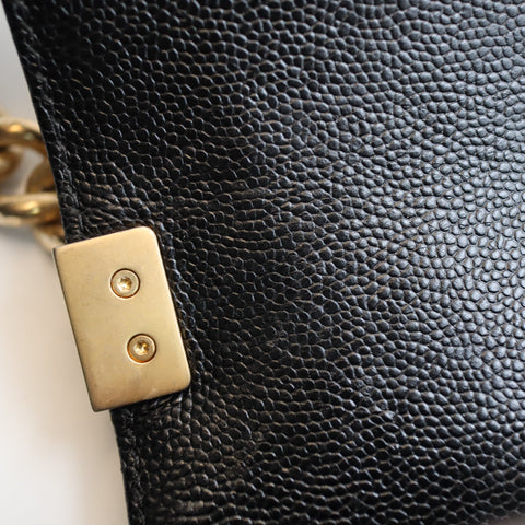 Pre-Owned #R7082507 CHANEL Boy Chanel Chain Shoulder Bag Black A67086