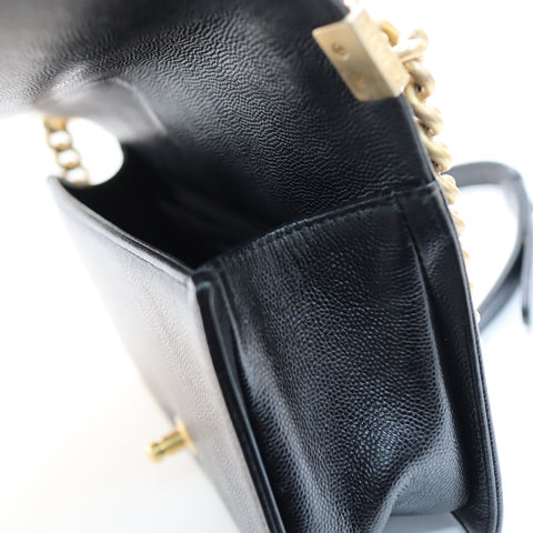 Pre-Owned #R7082507 CHANEL Boy Chanel Chain Shoulder Bag Black A67086