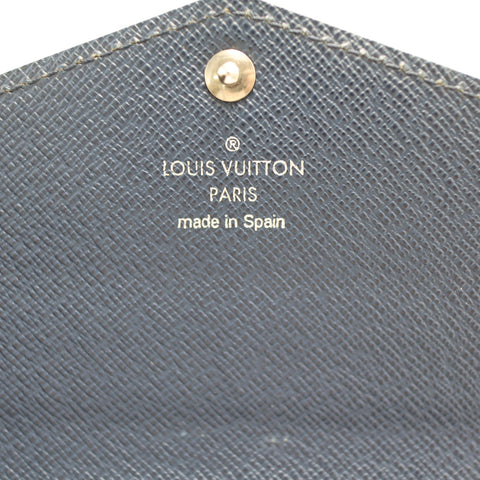 Pre-Owned #71097 Louis Vuitton Epi Portefeuille Sarah Indigo Blue Long Wallet Blue M60585