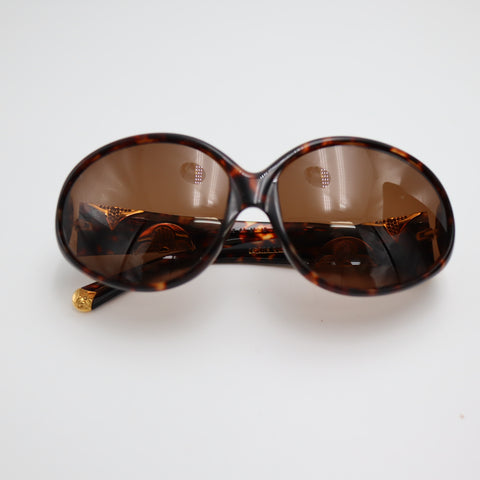 Pre-Owned #1698 Louis Vuitton Sunglasses Iris Brown Smoke Rhinestone Marble Brown Gold Z0266E