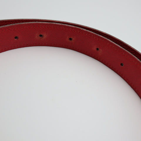 Pre-Owned #1934 Hermès Constance Mini Reversible H Belt A Black x Red