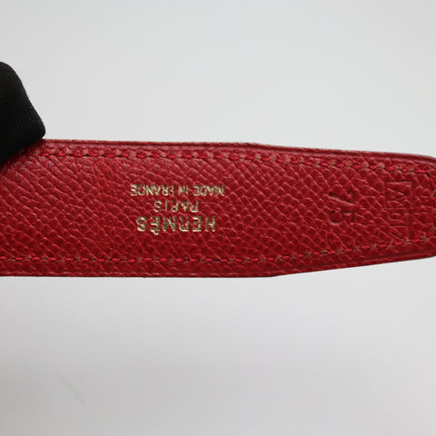 Pre-Owned #1934 Hermès Constance Mini Reversible H Belt A Black x Red