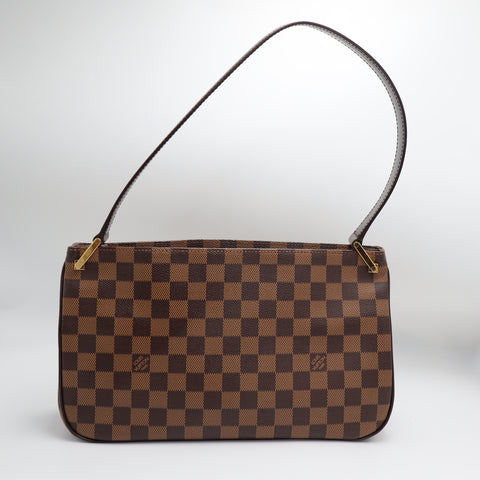 Pre-Owned #71108 Louis Vuitton Damier Aubagne Shoulder Bag N51129 Serial unclear