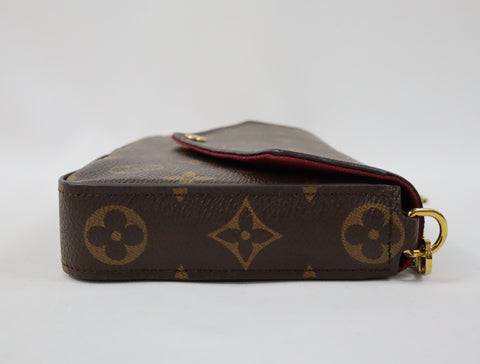 Pre-Owned #R03232 Louis Vuitton Monogram Pochette Felicie chain crossbody Shoulder Bag M81896