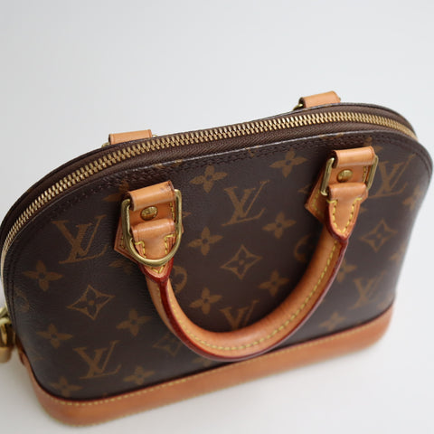 Pre-Owned #99343 Louis Vuitton Monogram Alma BB Women's Handbag,Shoulder Bag Cross body bag