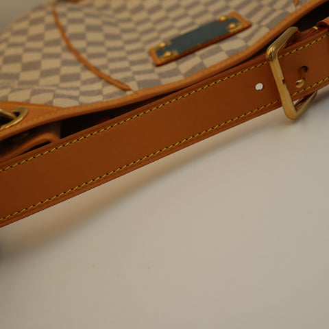 Pre-Owned #BPR05155 Louis Vuitton Damier Azur Galliera PM Shoulder Bag N55215