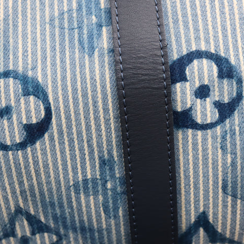 Pre-owned Louis Vuitton Leather travel bags #72786 Monogram Watercolor Keepall Bandouliere 50 Blue and White M57946