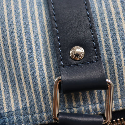 Pre-owned Louis Vuitton Leather travel bags #72786 Monogram Watercolor Keepall Bandouliere 50 Blue and White M57946