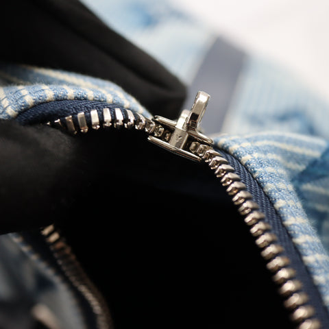 Pre-owned Louis Vuitton Leather travel bags #72786 Monogram Watercolor Keepall Bandouliere 50 Blue and White M57946