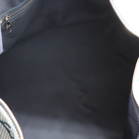 Pre-owned Louis Vuitton Leather travel bags #72786 Monogram Watercolor Keepall Bandouliere 50 Blue and White M57946