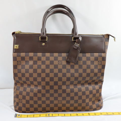 Pre-Owned #72788 Louis Vuitton Damier Greenwich PM Duffle Bag Tote Bag N41165
