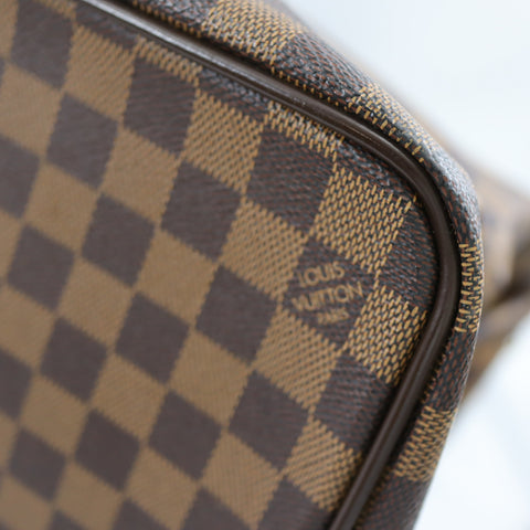 Pre-Owned #72788 Louis Vuitton Damier Greenwich PM Duffle Bag Tote Bag N41165