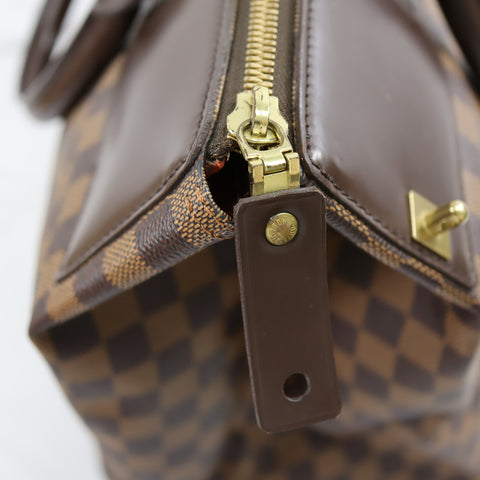 Pre-Owned #72788 Louis Vuitton Damier Greenwich PM Duffle Bag Tote Bag N41165