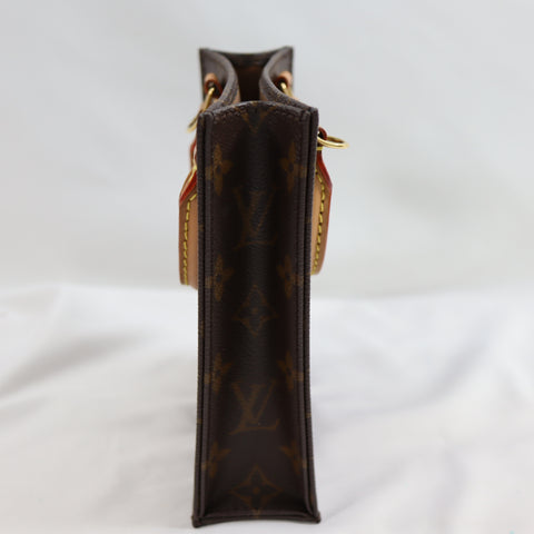 Pre-Owned #72802 Louis Vuitton Monogram Petit Sac Plat Hand shoulder crossbody bag M69442