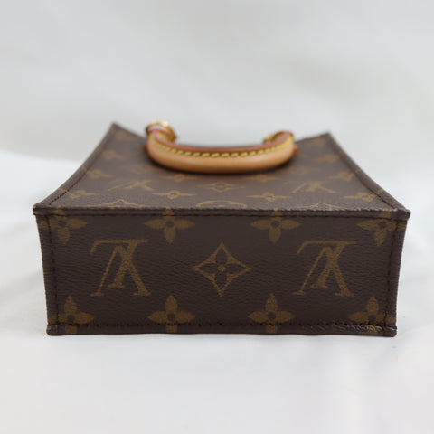 Pre-Owned #72802 Louis Vuitton Monogram Petit Sac Plat Hand shoulder crossbody bag M69442