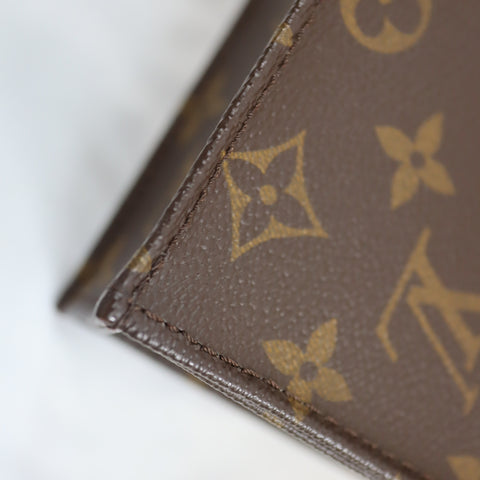 Pre-Owned #72802 Louis Vuitton Monogram Petit Sac Plat Hand shoulder crossbody bag M69442