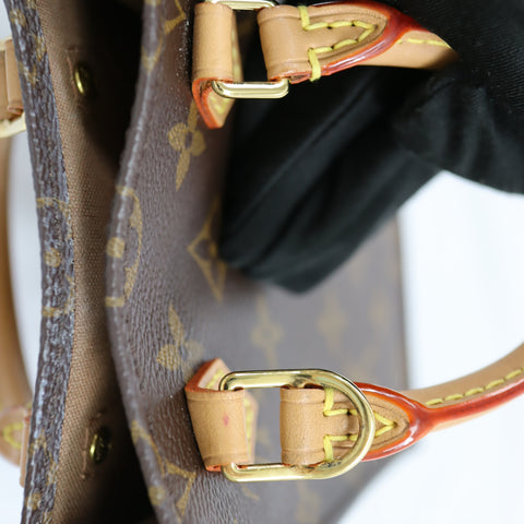 Pre-Owned #72802 Louis Vuitton Monogram Petit Sac Plat Hand shoulder crossbody bag M69442
