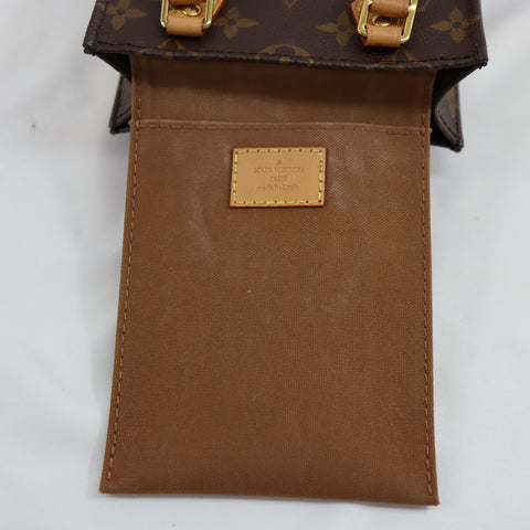 Pre-Owned #72802 Louis Vuitton Monogram Petit Sac Plat Hand shoulder crossbody bag M69442