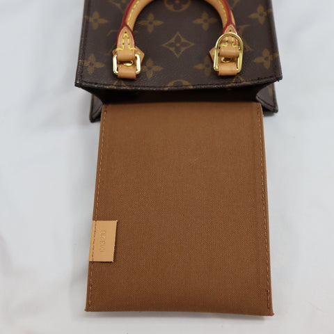 Pre-Owned #72802 Louis Vuitton Monogram Petit Sac Plat Hand shoulder crossbody bag M69442