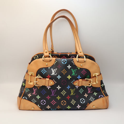 Pre-Owned #1807 Louis Vuitton Monogram Multi Color Claudia Hand Bag M40194