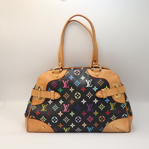 Pre-Owned #1807 Louis Vuitton Monogram Multi Color Claudia Hand Bag M40194