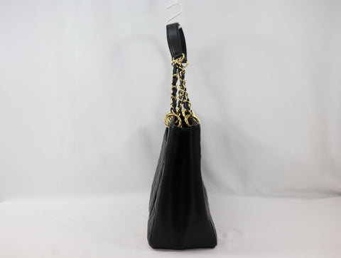 Pre-Owned #580501 CHANEL Matelasse GST Chain Tote Bag Caviar Skin Gold A50995