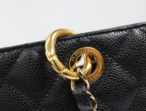 Pre-Owned #580501 CHANEL Matelasse GST Chain Tote Bag Caviar Skin Gold A50995